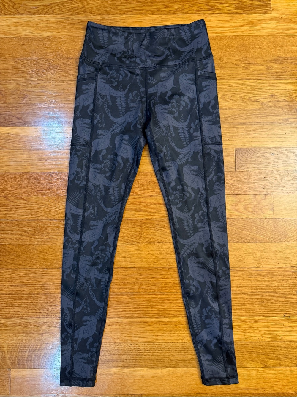 Constantly Varied Gear High Rise Leggings Dark Black Dinosaur - Size XS Pockets